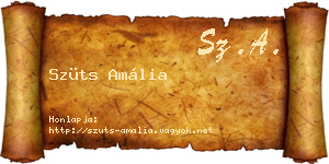 Szüts Amália névjegykártya
